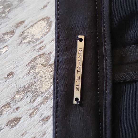 Elie Tahari Marcia Satin Ankle Pant Sz2 Black NWT - Picture 4 of 8